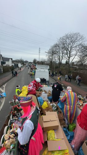 Ein Foto das von unserem Karnevals Wagen gemacht wurde